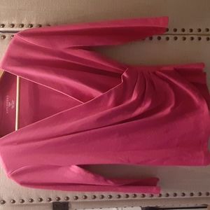 Pink ruching Appleseeds Ladies Top S petite